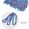 Alpine Industries 5in Head and Tail Bands Blue Loop End 16oz Cotton Mop Head, Red, 3PK ALP302-01-5R-3PK